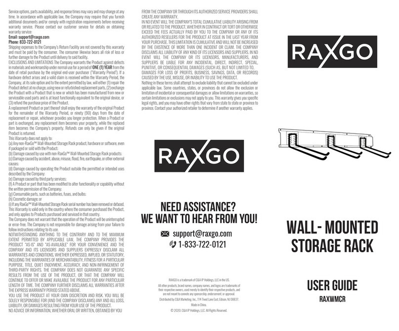 RaxGo RAXWMCR Manuel utilisateur