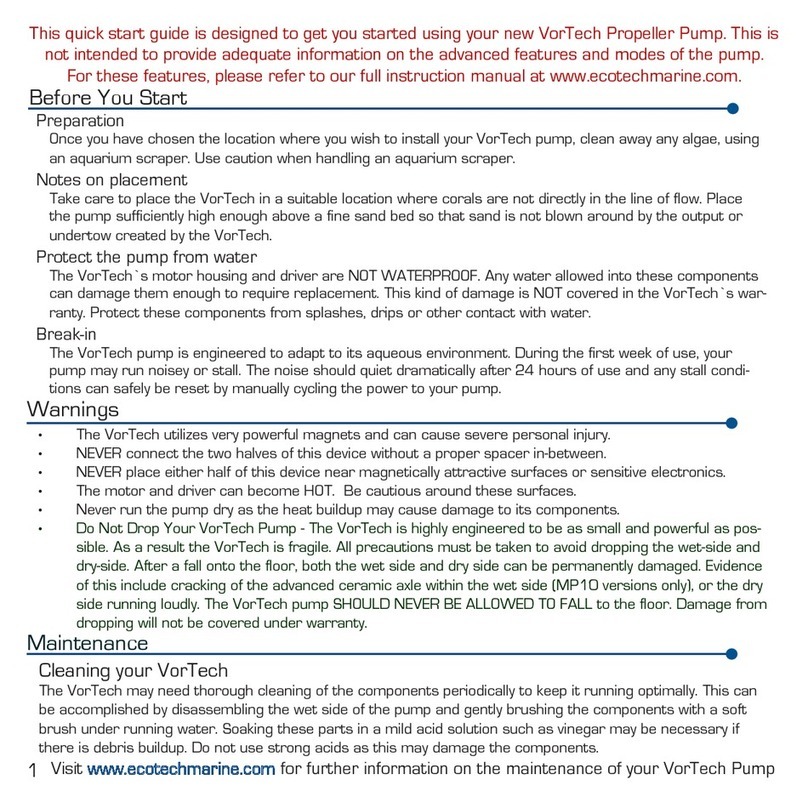 Vortech MP40w ES Manuel utilisateur