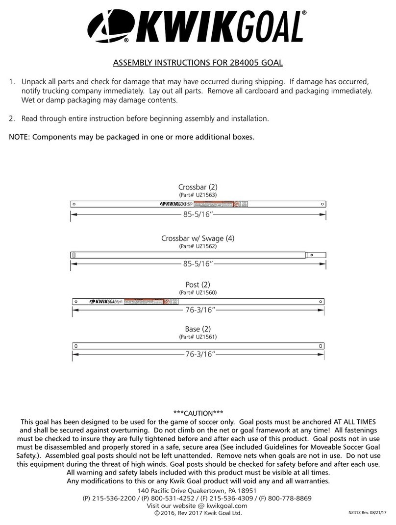 KWIK GOAL 2B4005 Manuel utilisateur