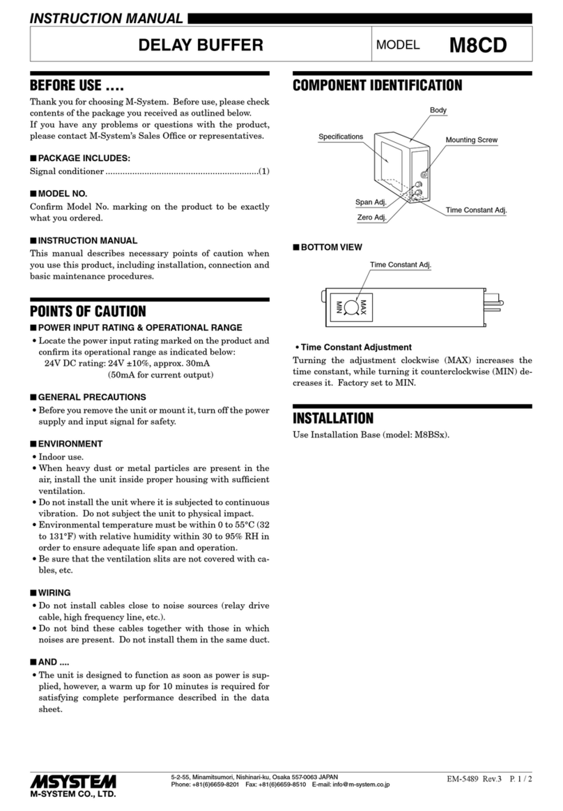 M-system M8CD Manuel utilisateur
