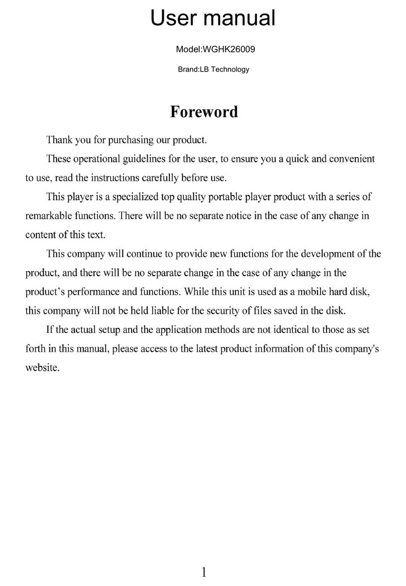 LB Technology WGHK26009 Manuel utilisateur