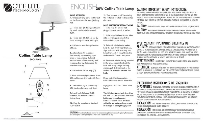 OttLite 20C83462 Manuel utilisateur