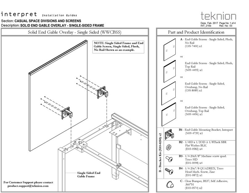 Teknion Interpret Instructions d'utilisation et d'entretien