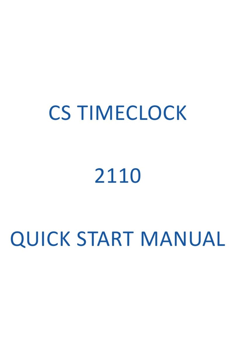 CS TIMECLOCK 2110 Manuel d'instructions CS TIMECLOCK 2110 Manuel d'instructions