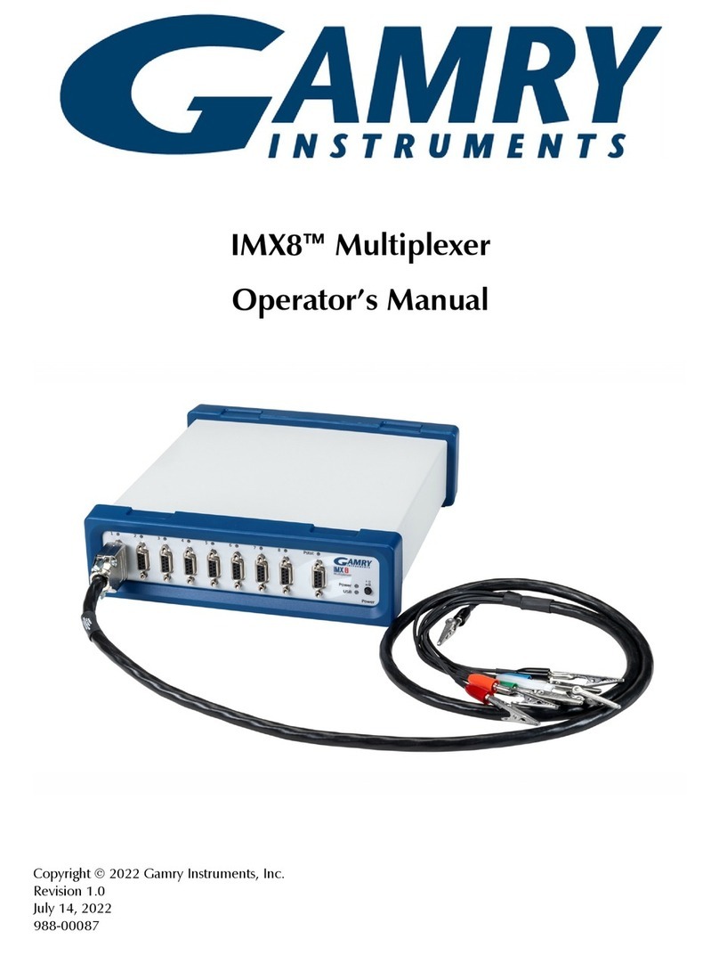 Gamry Instruments IMX8 Manuel utilisateur