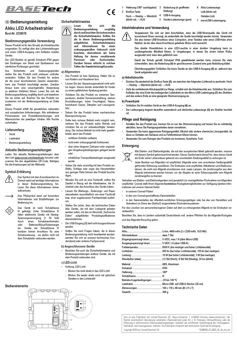 BASETech 2238078 Manuel utilisateur