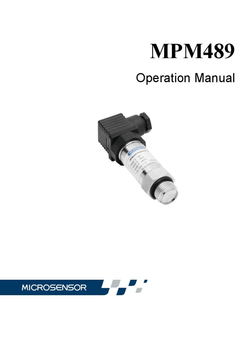 Microsensor MPM489 Manuel utilisateur Microsensor MPM489 Manuel utilisateur
