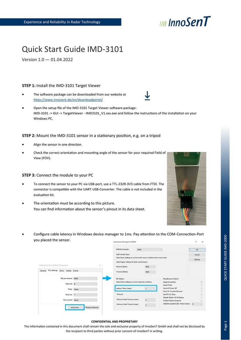 InnoSenT IMD-3101 Manuel utilisateur