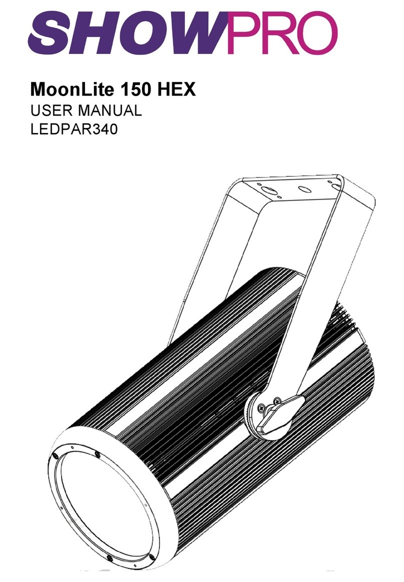 ShowPro MoonLite 150 HEX Manuel utilisateur
