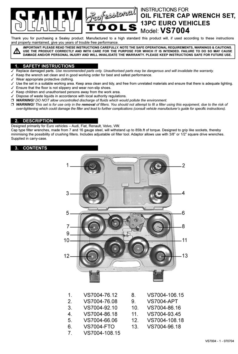 Sealey VS7004 Manuel utilisateur