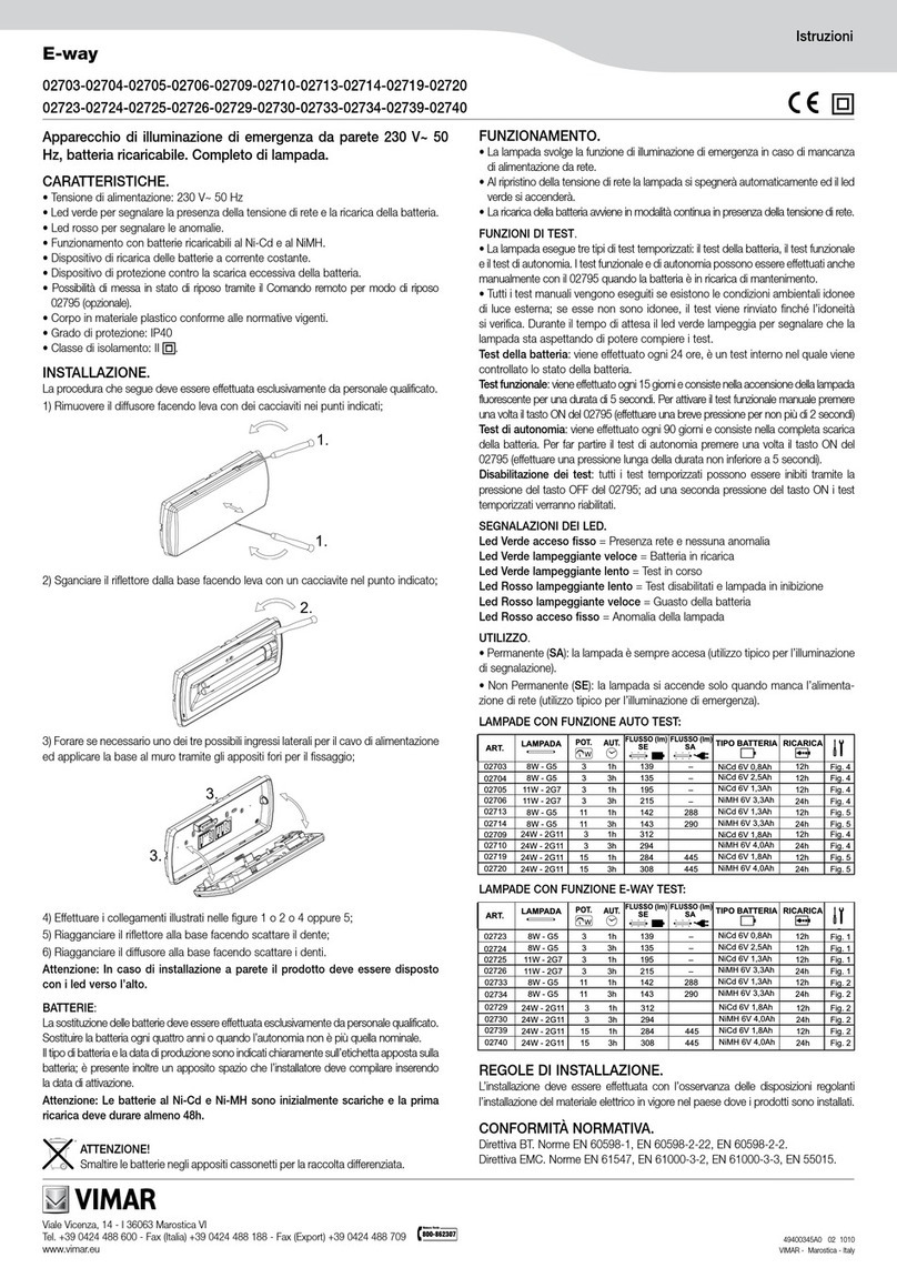 Vimar E-way 02703 Manuel utilisateur Vimar E-way 02703 Manuel utilisateur