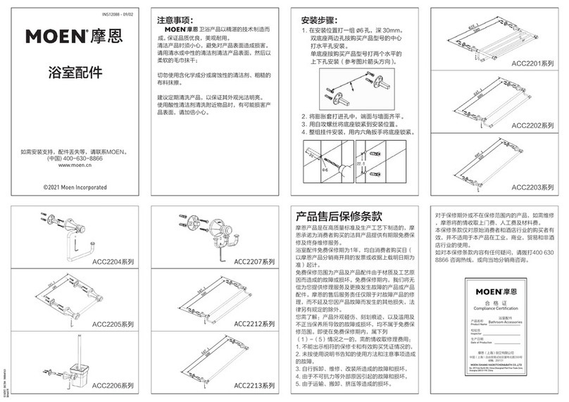 Moen ACC2203 Manuel utilisateur