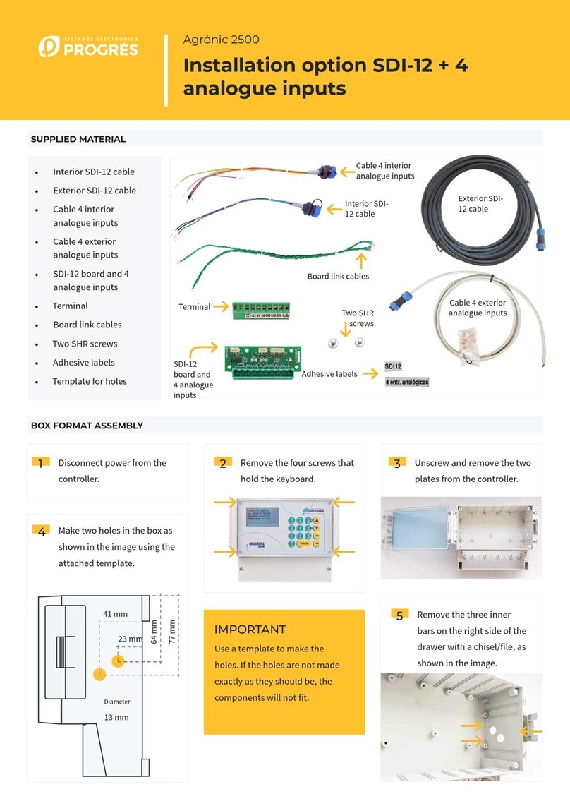 Sistemes Electronics Progres Agronic 2500 Manuel utilisateur