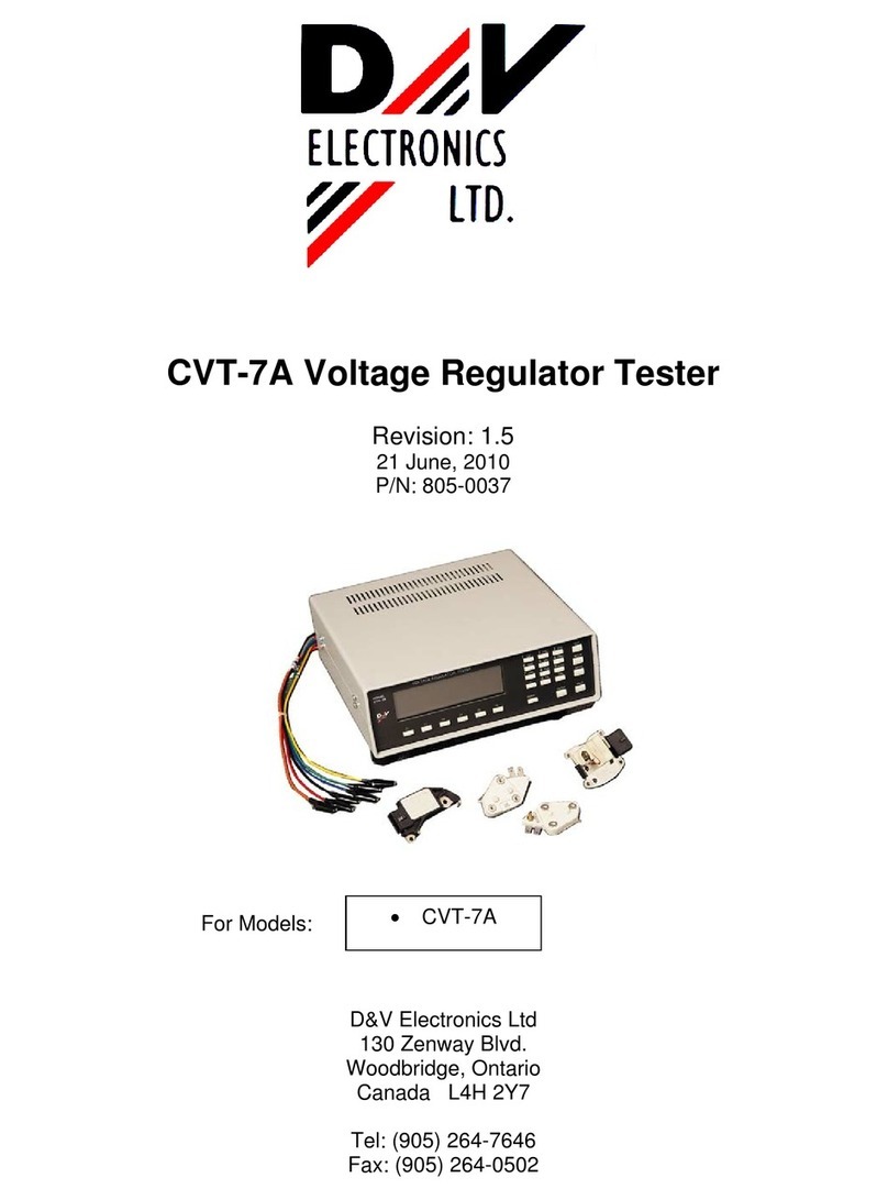 D&V Electronics CVT-7A Manuel utilisateur