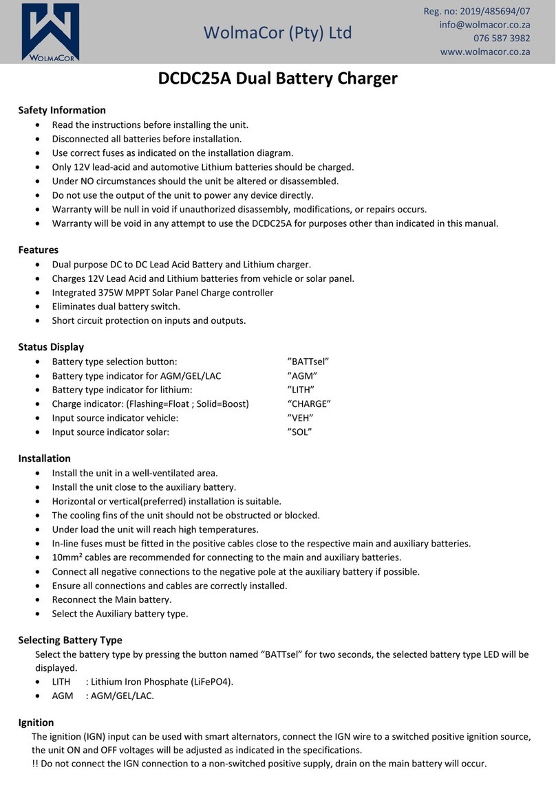 WolmaCor DCDC25A Manuel utilisateur