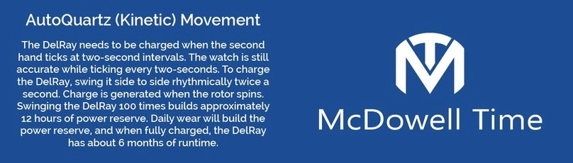 McDowell Time DelRay Manuel utilisateur