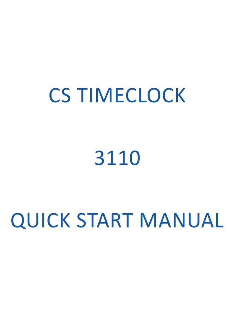 CS TIMECLOCK 3110 Manuel d'instructions CS TIMECLOCK 3110 Manuel d'instructions