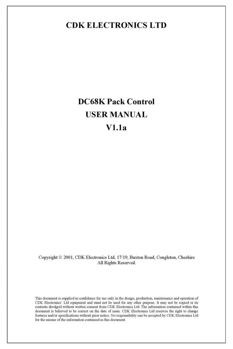 CDK ELECTRONICS DC68K Manuel utilisateur