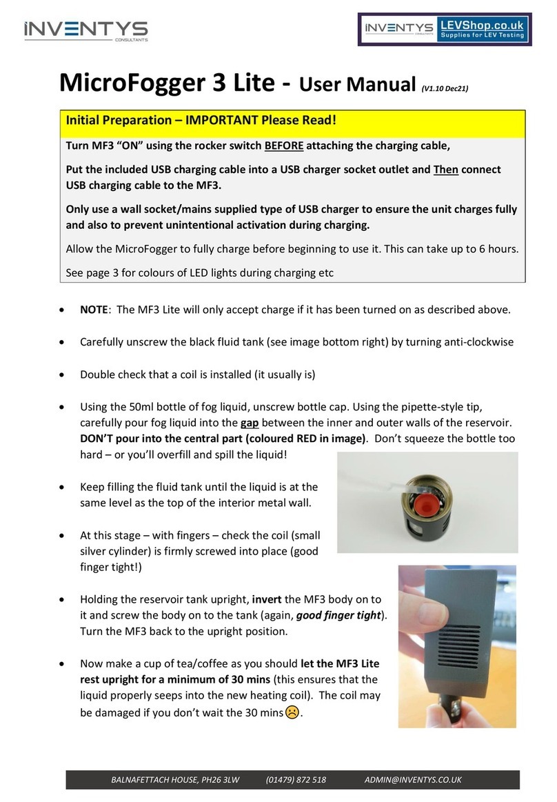 Inventys MicroFogger 3 Lite Manuel utilisateur