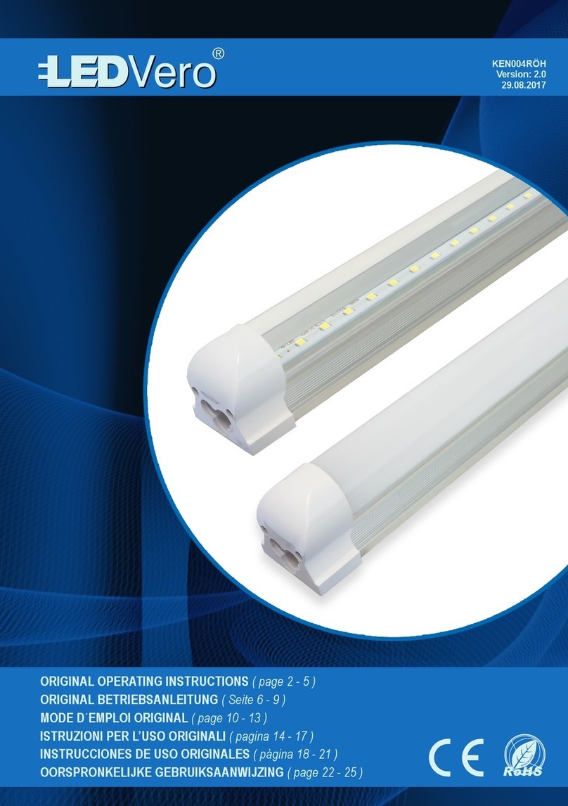 LEDVero T5 Manuel utilisateur