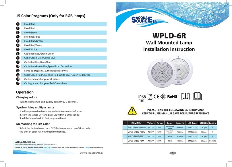 ACQUA SOURCE WPLD-6R Manuel utilisateur