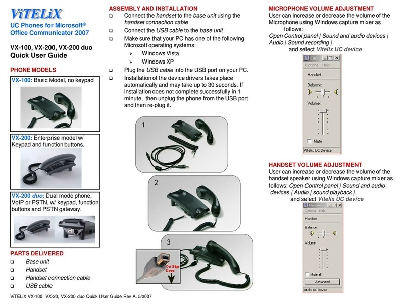 ViTELiX VX-100 Manuel d'instructions