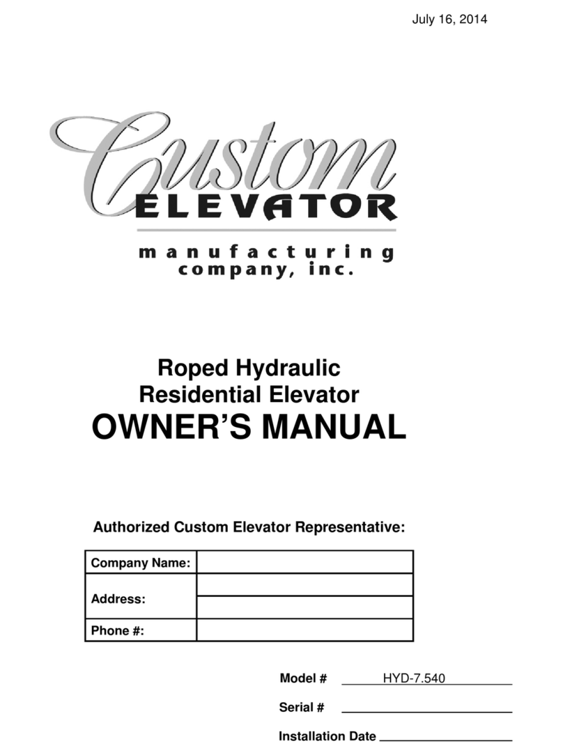 Custom Elevator HYD-7.540 Manuel utilisateur