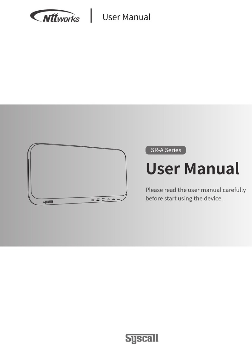 Syscall Nttworks SR-A Series Manuel utilisateur Syscall Nttworks SR-A Series Manuel utilisateur