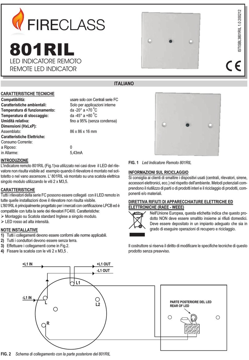 Tyco FireClass 801RIL Manuel utilisateur