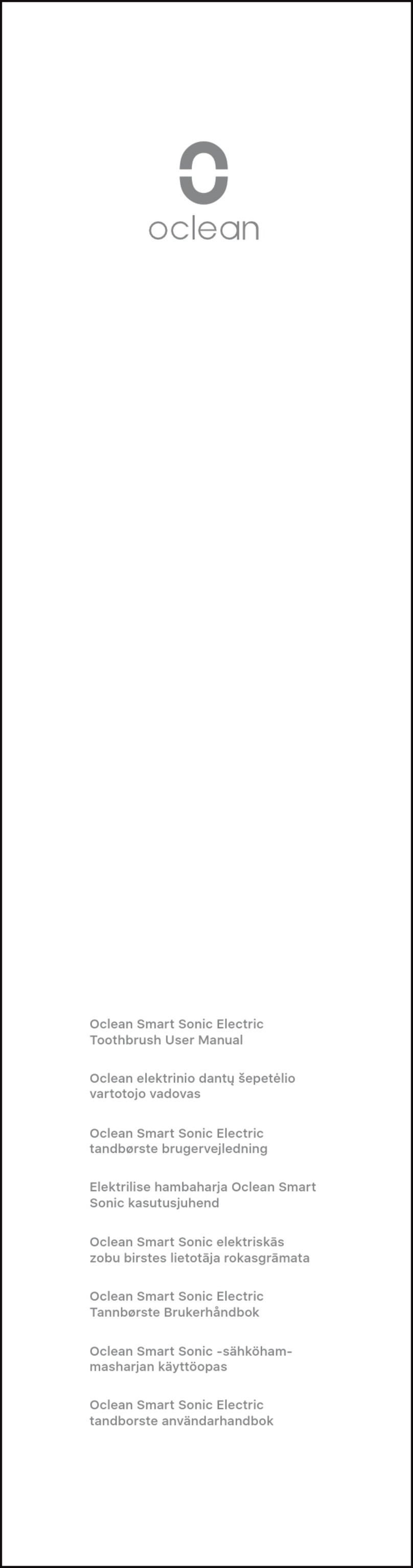 Oclean W1 Manuel utilisateur