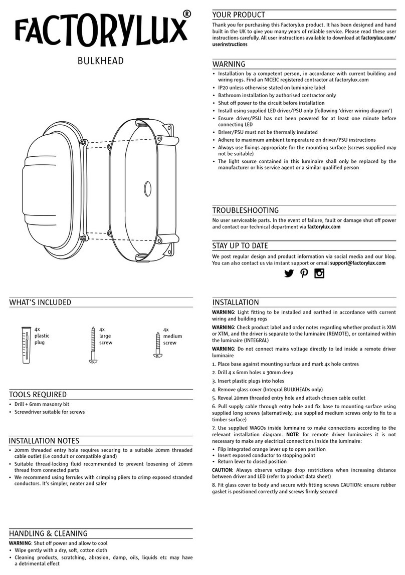Factorylux BULKHEAD Manuel utilisateur