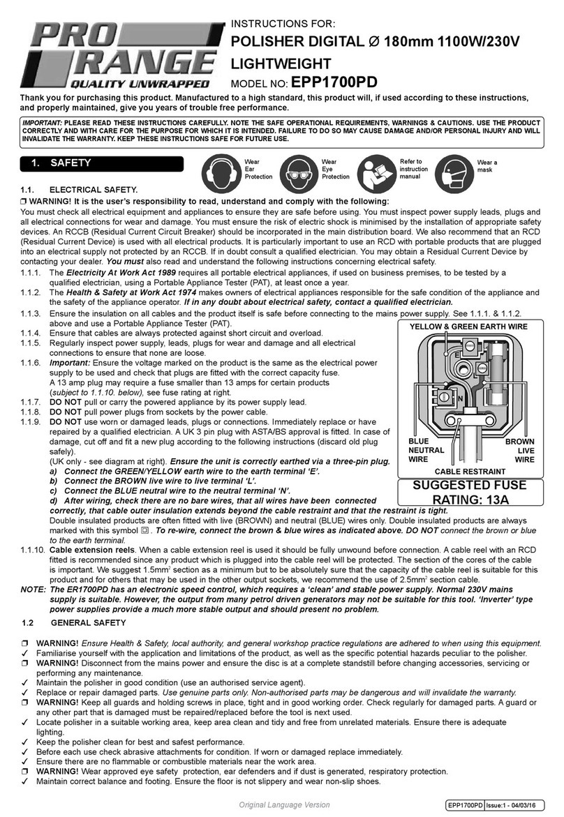 PRO RANGE EPP1700PD Manuel utilisateur
