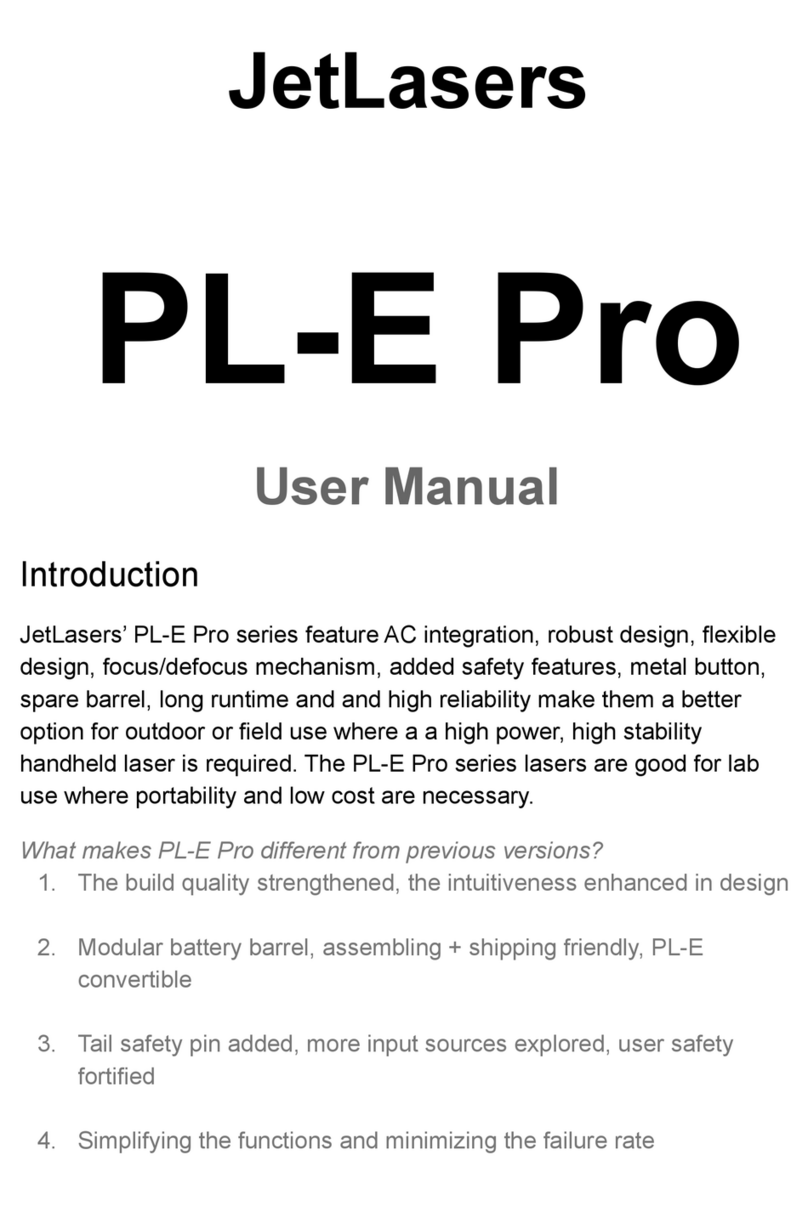 JetLasers PL-E Pro Series Manuel utilisateur