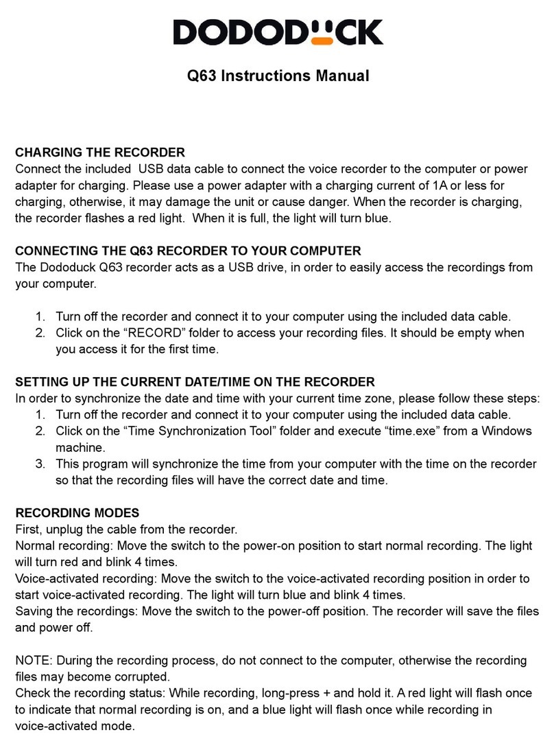 DODODUCK Q63 Manuel utilisateur DODODUCK Q63 Manuel utilisateur