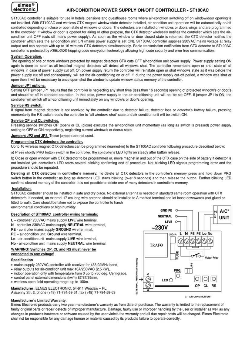 Elmes Electronic ST100AC Manuel utilisateur