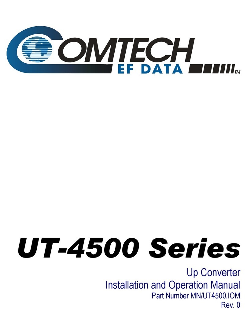 Comtech EF Data UT-4518E-1 Manuel utilisateur Comtech EF Data UT-4518E-1 Manuel utilisateur