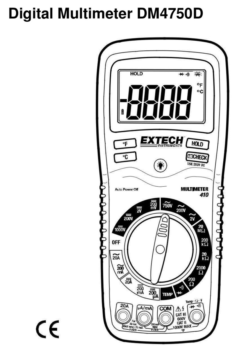 Extech Instruments DM4750D Manuel utilisateur Extech Instruments DM4750D Manuel utilisateur