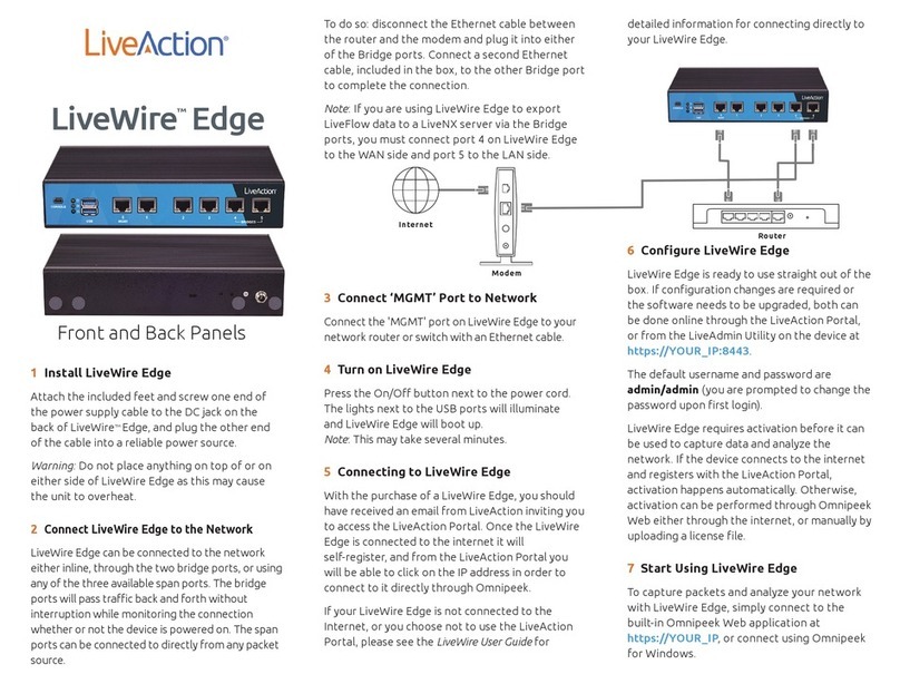 LiveAction LiveWire Edge Manuel utilisateur