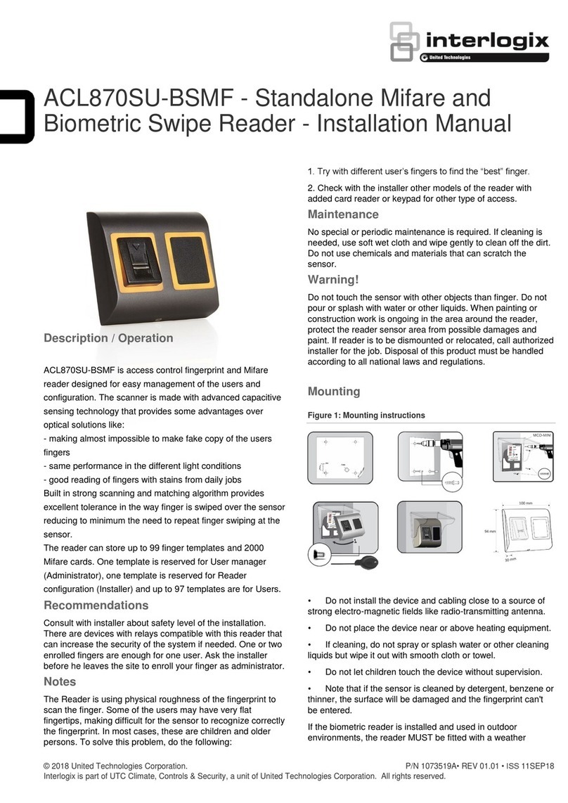 Interlogix ACL870SU-BSMF Manuel utilisateur