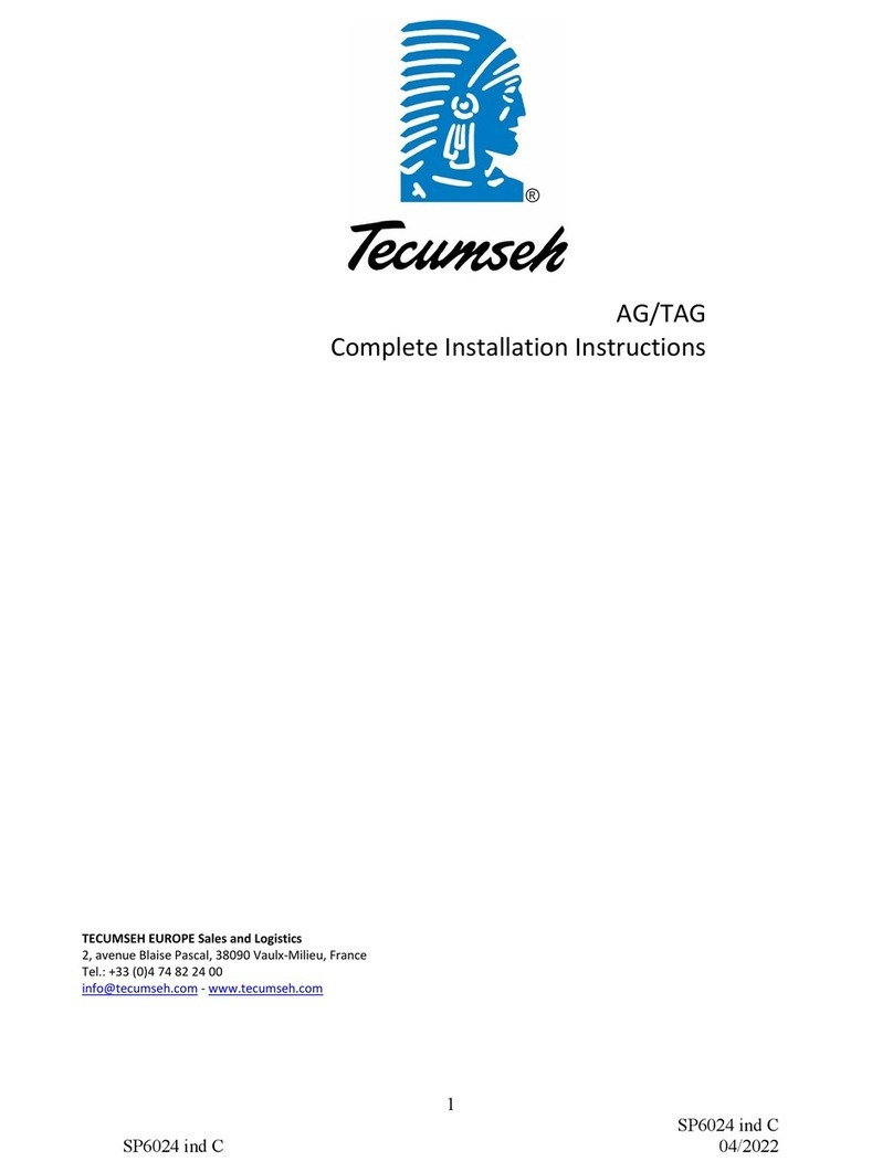 Tecumseh AG Manuel utilisateur