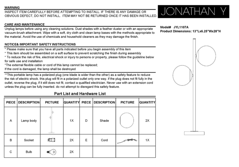 JONATHAN Y JYL1107A Manuel utilisateur JONATHAN Y JYL1107A Manuel utilisateur