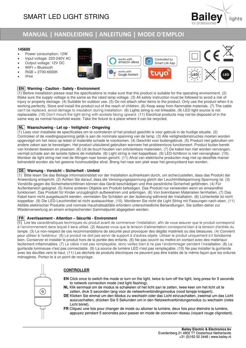 Bailey 145600 Manuel utilisateur