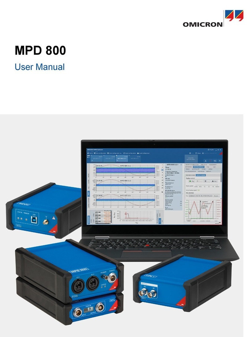 Omicron MPD 800 Manuel utilisateur