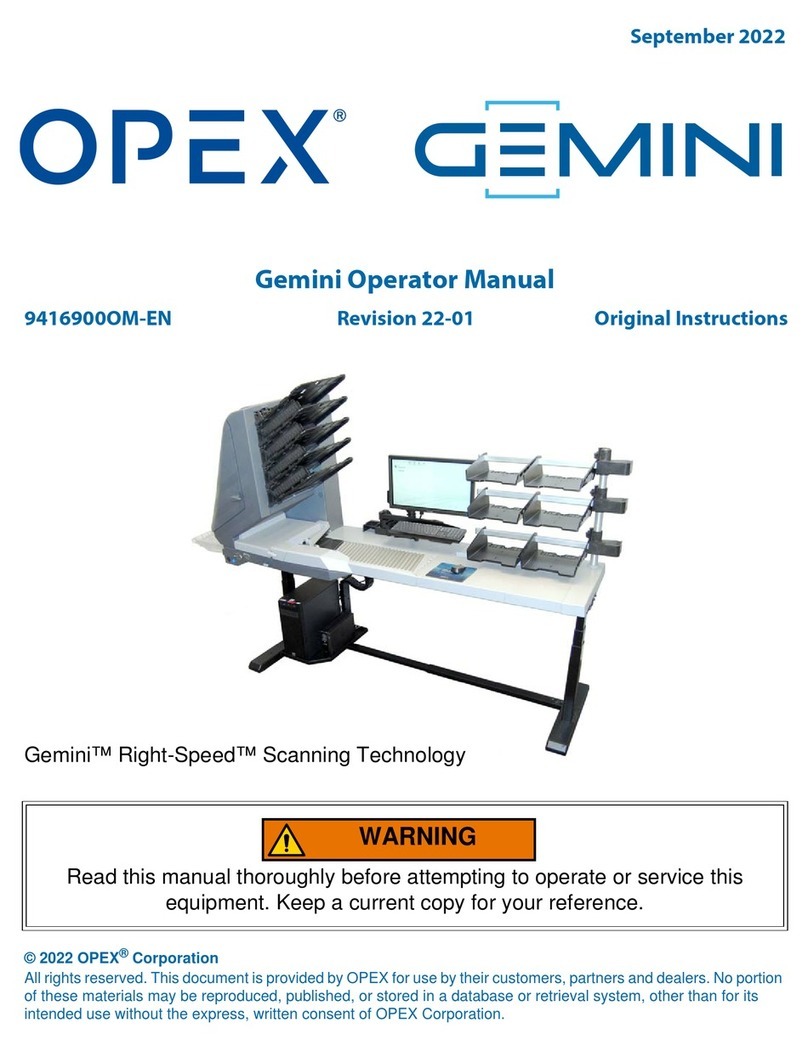 Opex GEMINI Manuel utilisateur