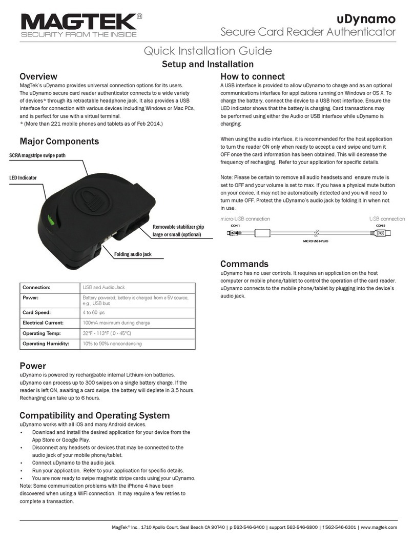 Magtek UDYNAMO Manuel utilisateur