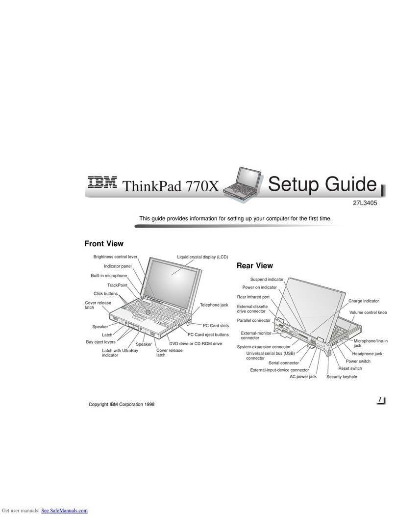 IBM ThinkPad 770X Manuel utilisateur