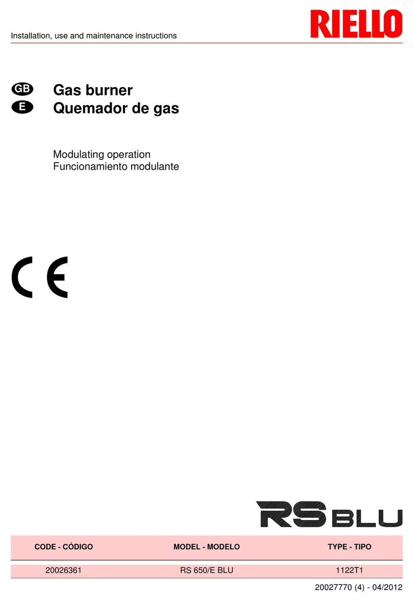 Riello RS 650/E BLU Guide de démarrage rapide