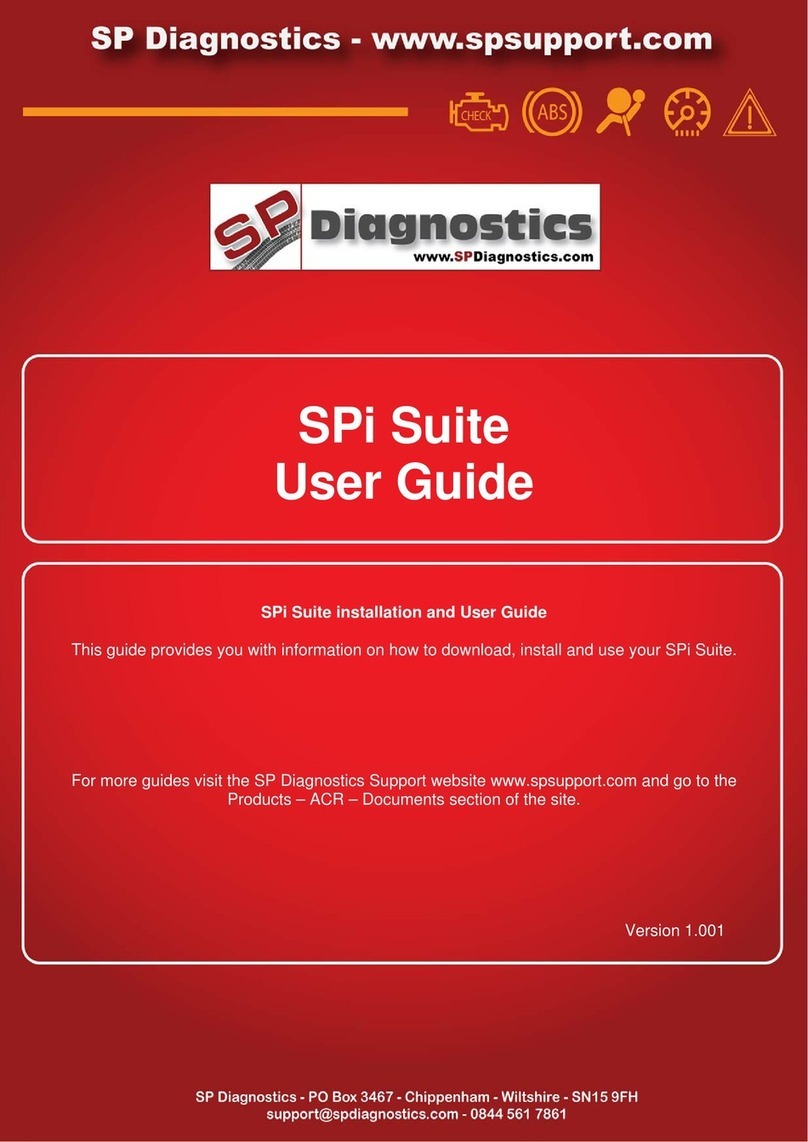 SP Diagnostics SPi Manuel utilisateur