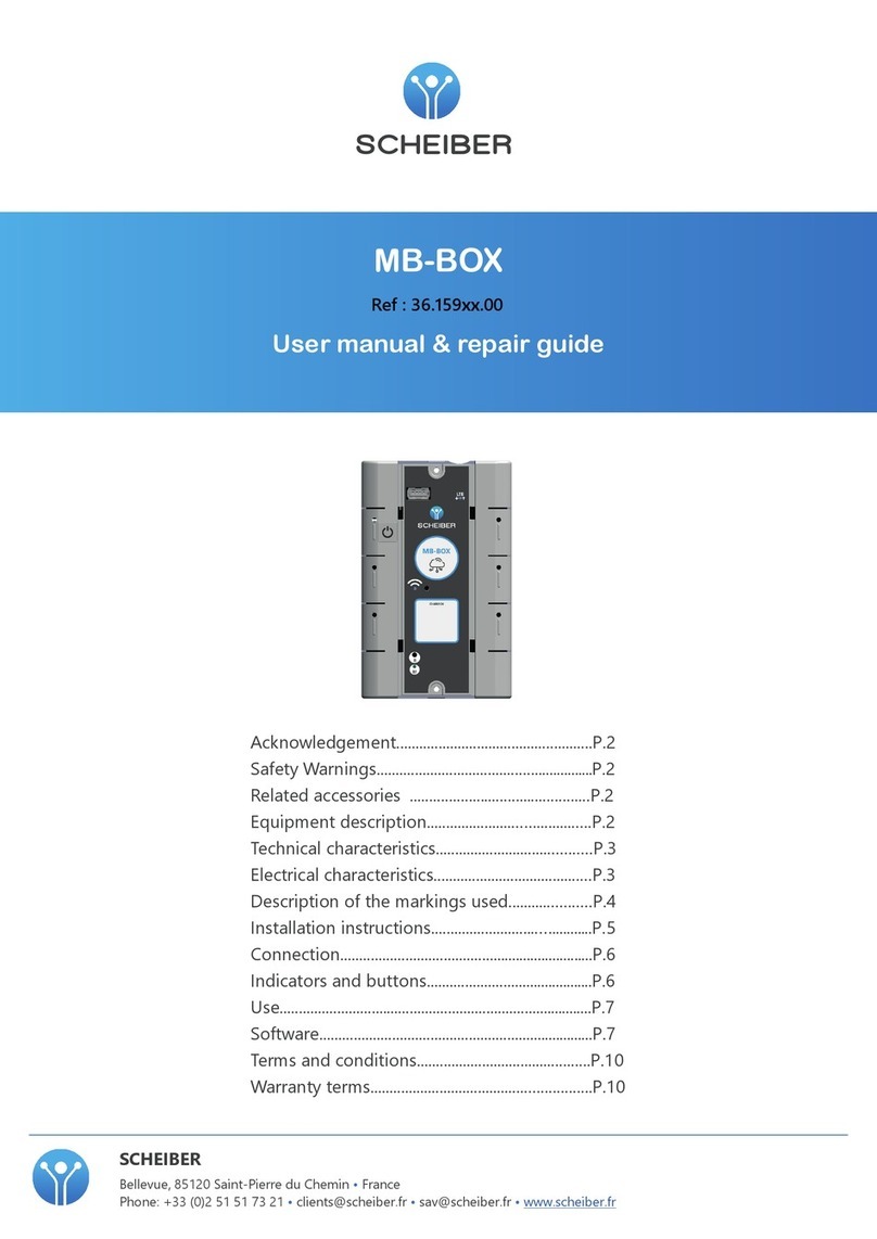 Scheiber MB-BOX Manuel utilisateur Scheiber MB-BOX Manuel utilisateur