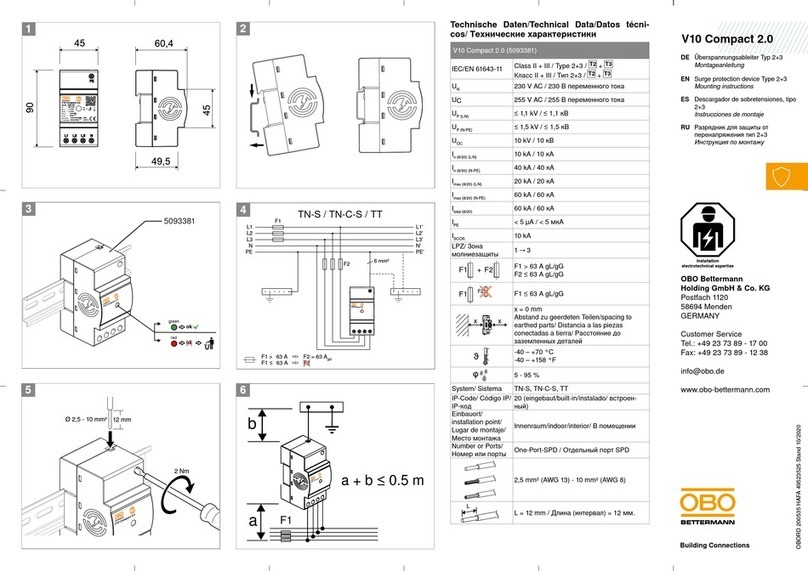 OBO Bettermann V10 Compact 2.0 Manuel utilisateur